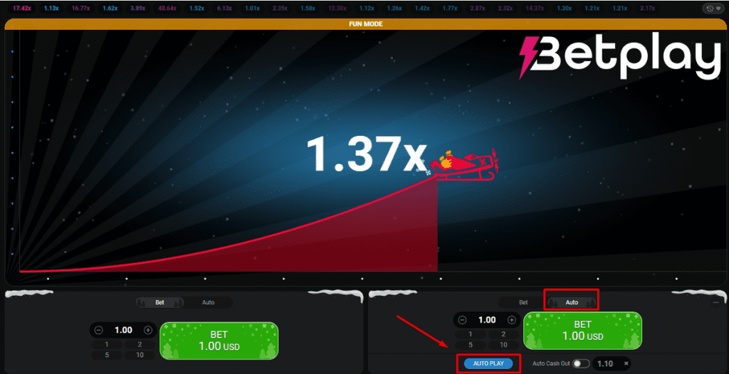 Jogo Automático Aviator no BetPlay Casino